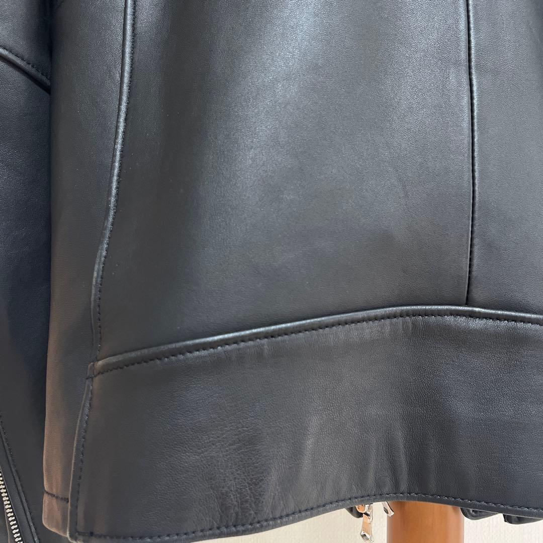 UNITED ARROWS 羊革 ラムレザー シングルライダースジャケット