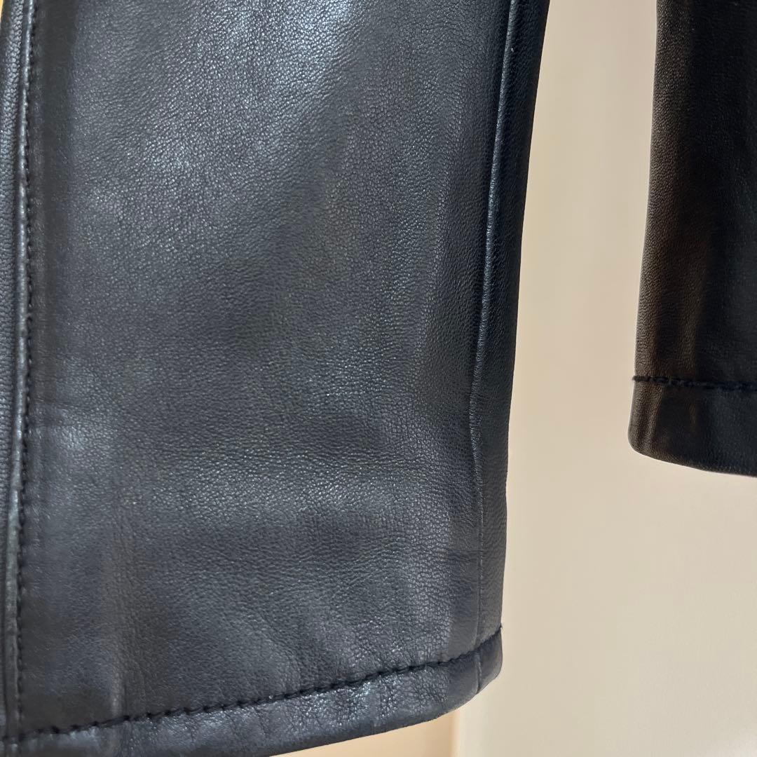 UNITED ARROWS 羊革 ラムレザー シングルライダースジャケット