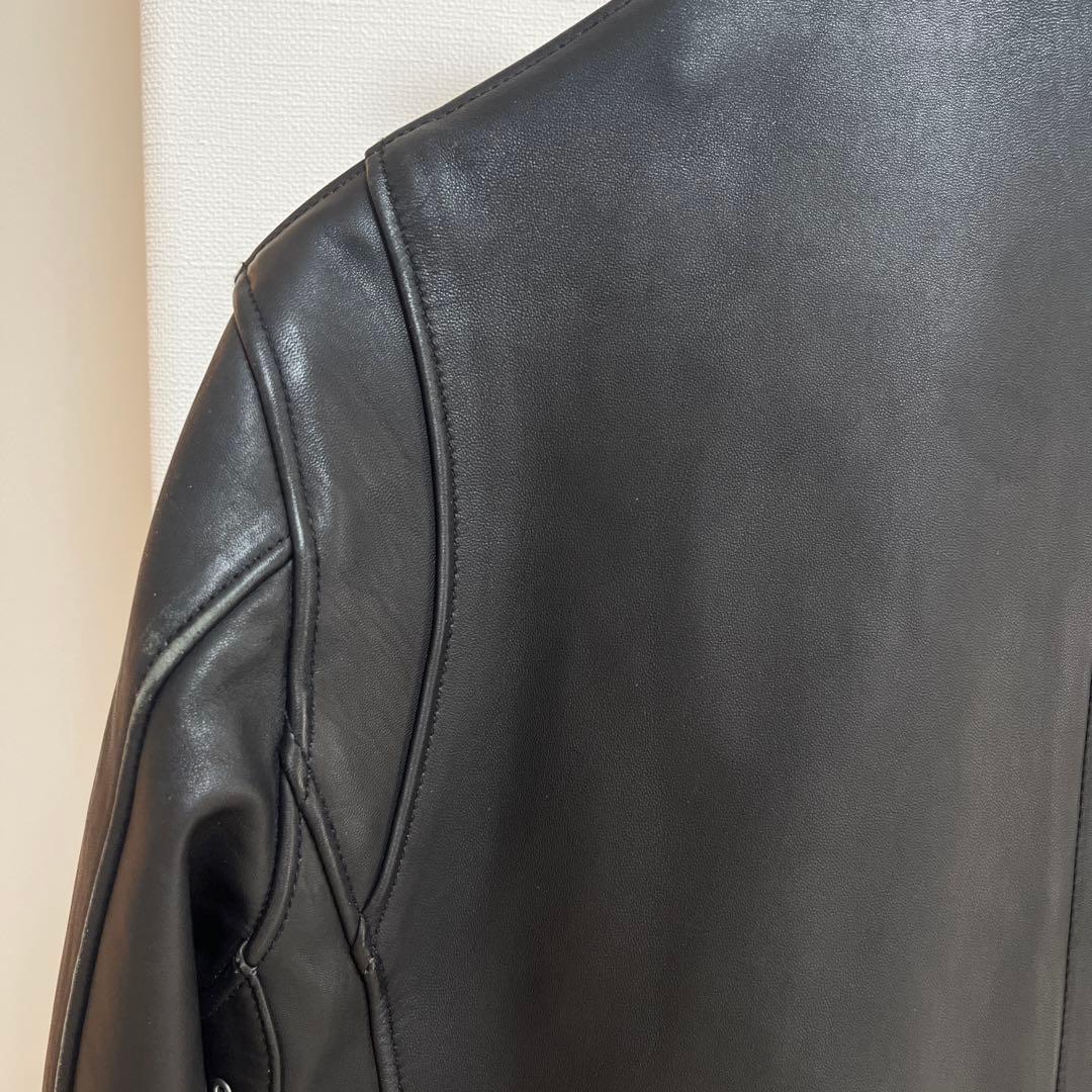 UNITED ARROWS 羊革 ラムレザー シングルライダースジャケット