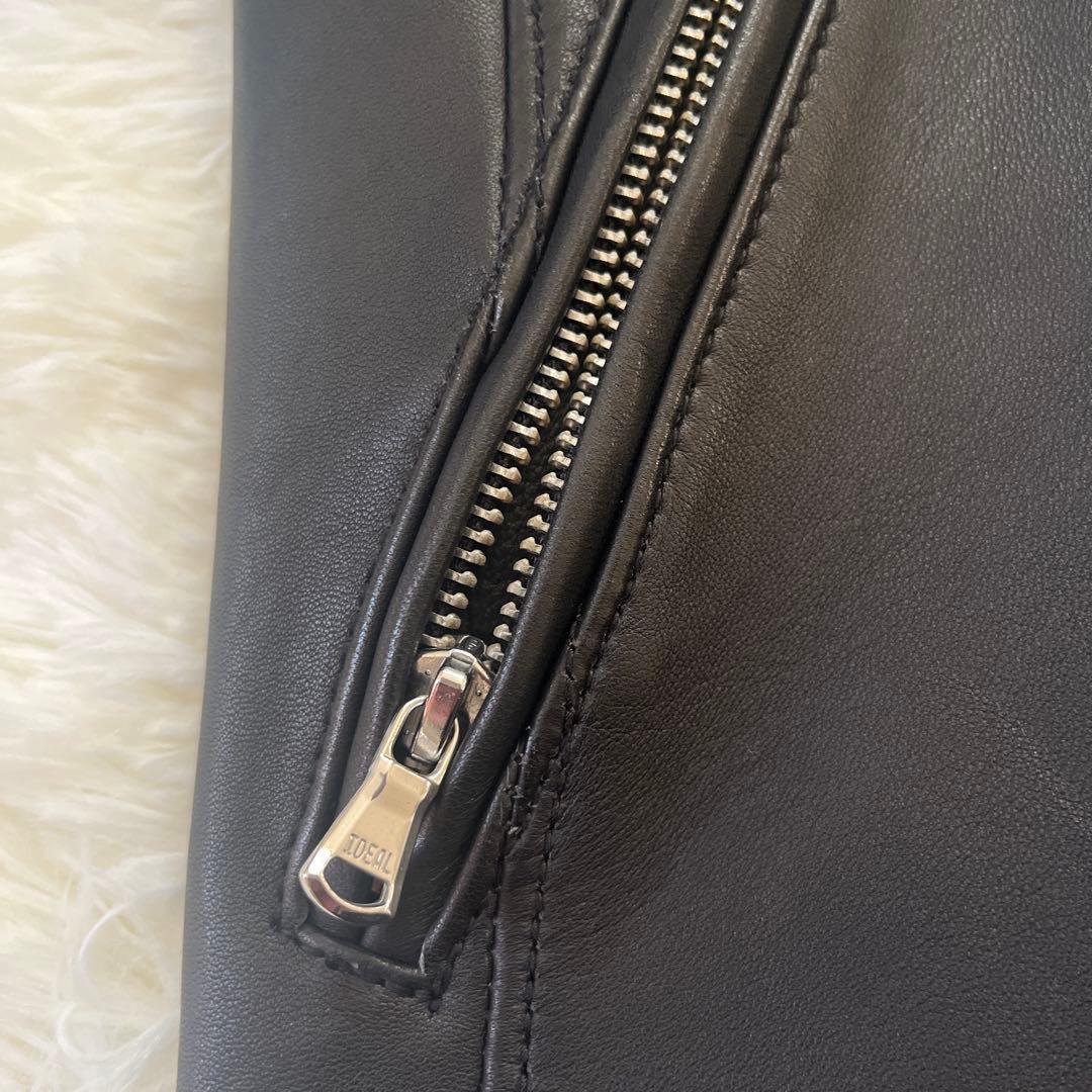 UNITED ARROWS 羊革 ラムレザー シングルライダースジャケット