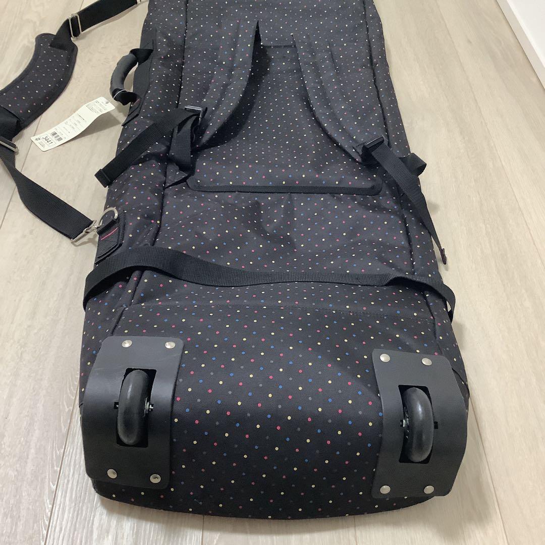 093VAXPOT ドット柄ウィーリー スノーボードバッグキャスター150