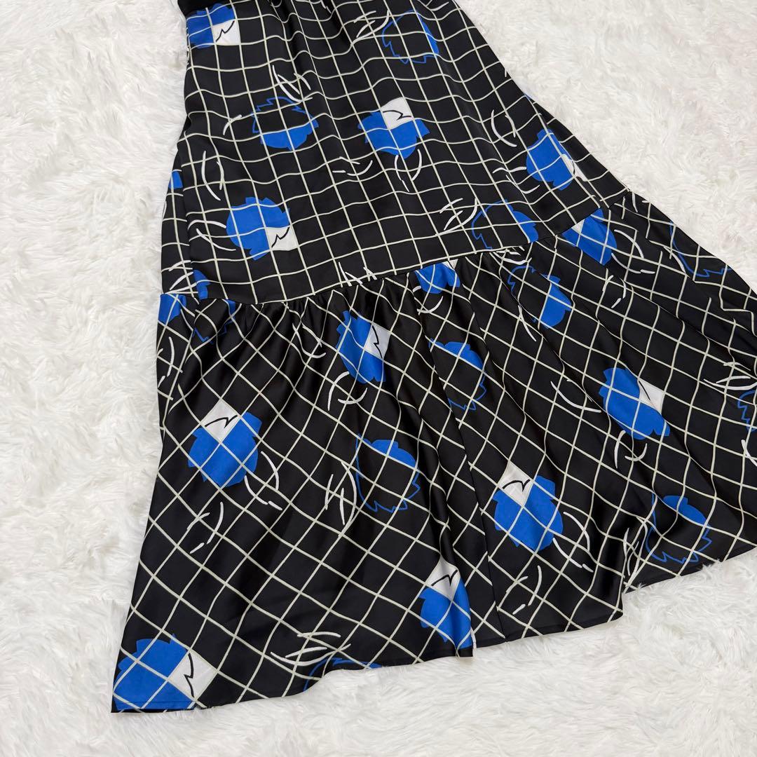 グレースコンチネンタル　ラインフラワーシャツドレス　ワンピース　Aラインリボン