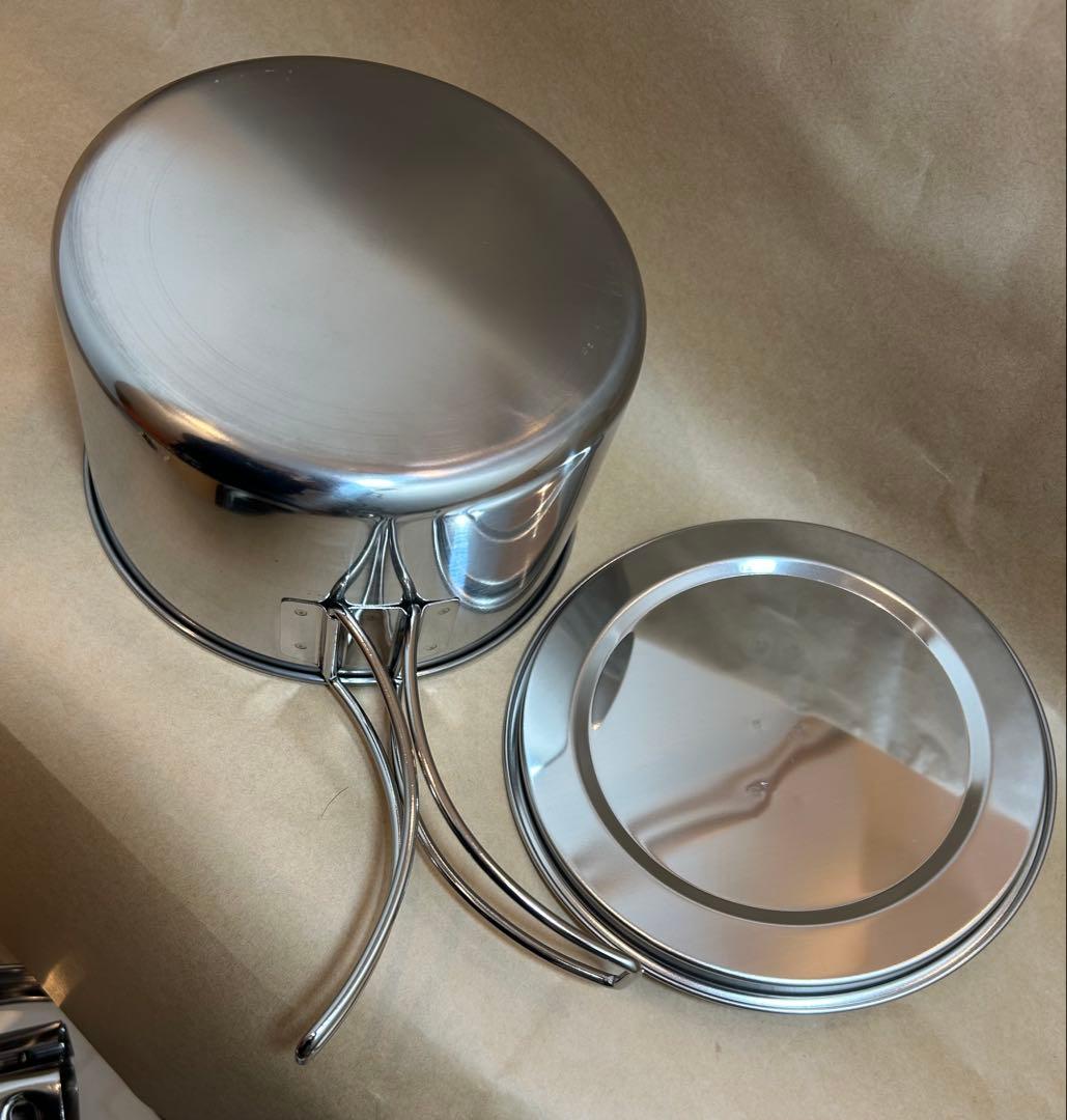 キャプテンスタッグ　クッカーセット　ごはん炊きクッカー　フライ返し、お玉　付き