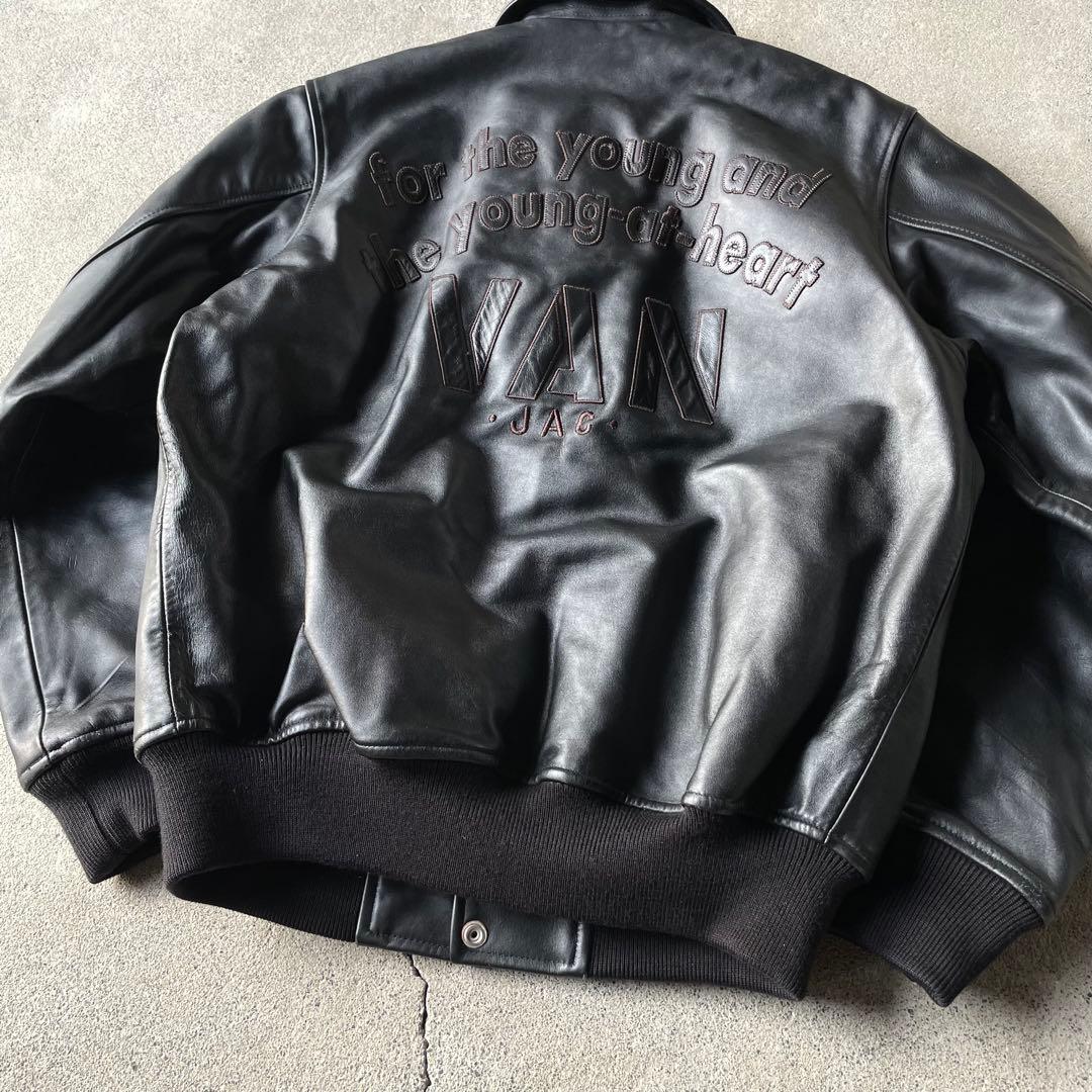 VAN JACKET レザージャケット 馬革 本革 ブラック L
