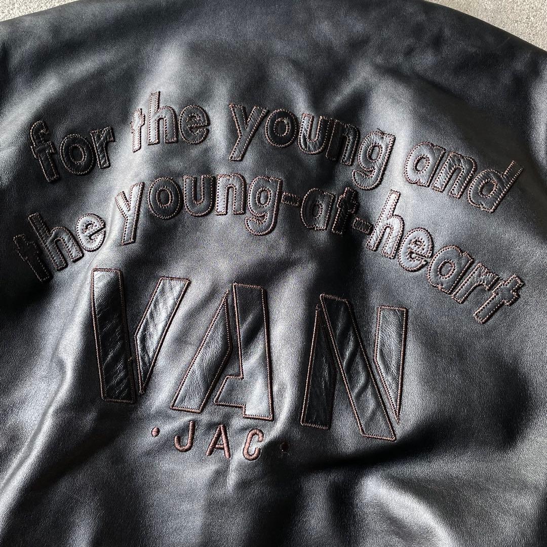 VAN JACKET レザージャケット 馬革 本革 ブラック L