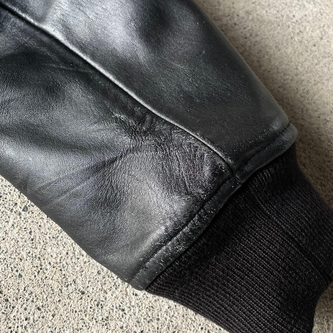 VAN JACKET レザージャケット 馬革 本革 ブラック L