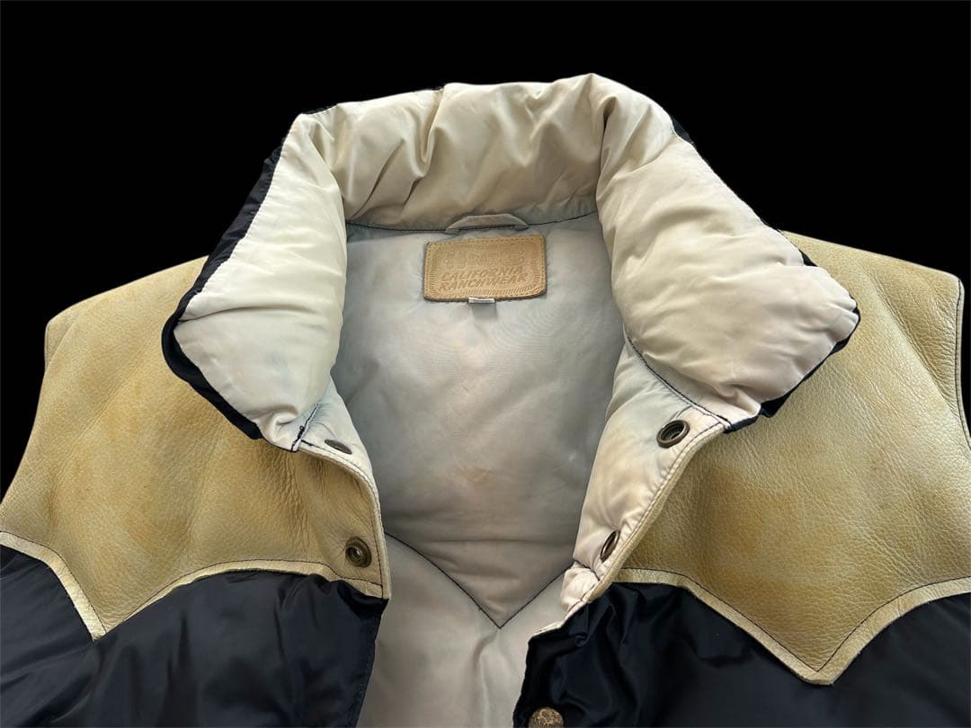 サイズL HbarC ダウンベスト ブラック 70s ロッキーマウンテン 古着