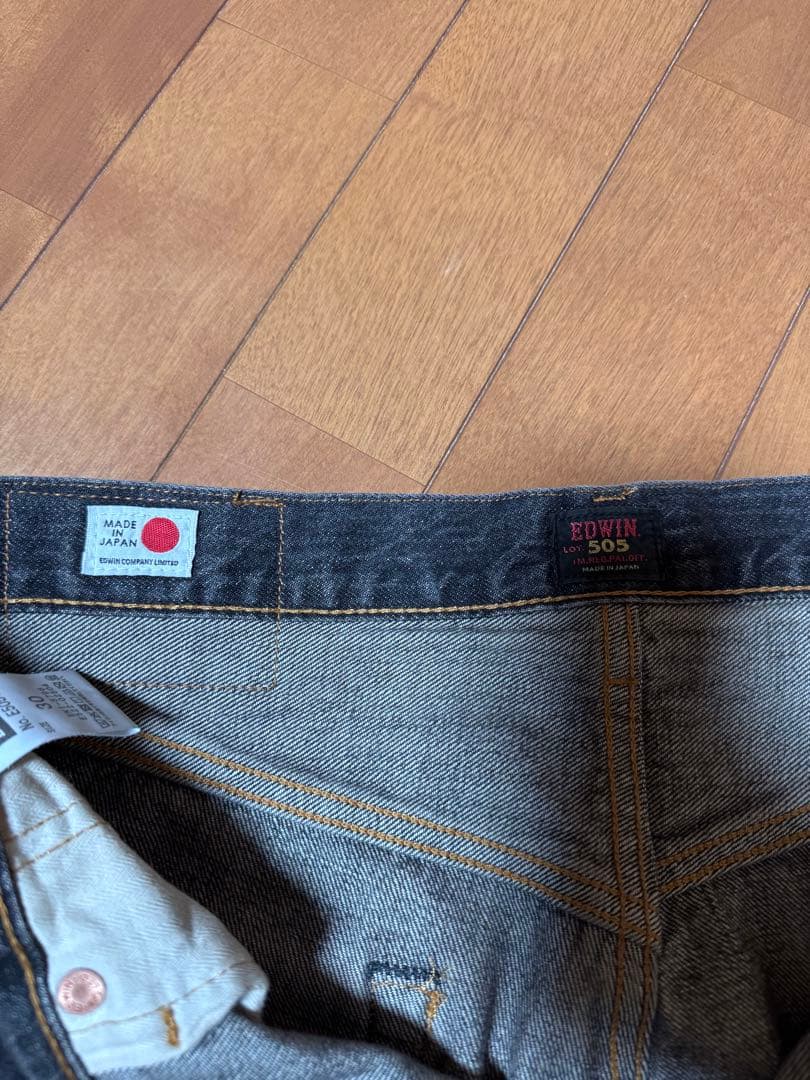 EDWIN ストレートデニム ブラックデニムライトユーズド　E50450 182