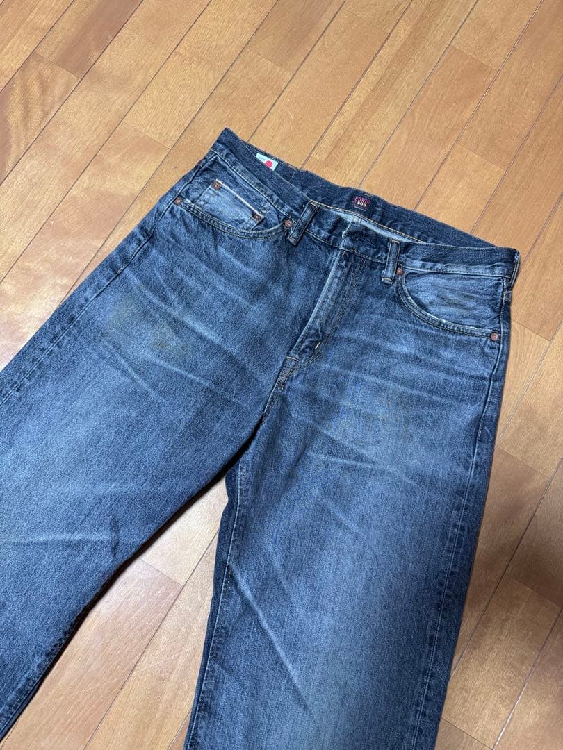 EDWIN ストレートデニム ブラックデニムライトユーズド　E50450 182