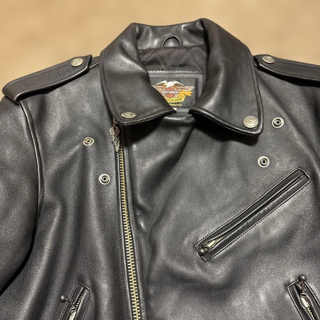 Mサイズ ハーレーダビッドソン　純正　Ｗライダースジャケット　ブラック