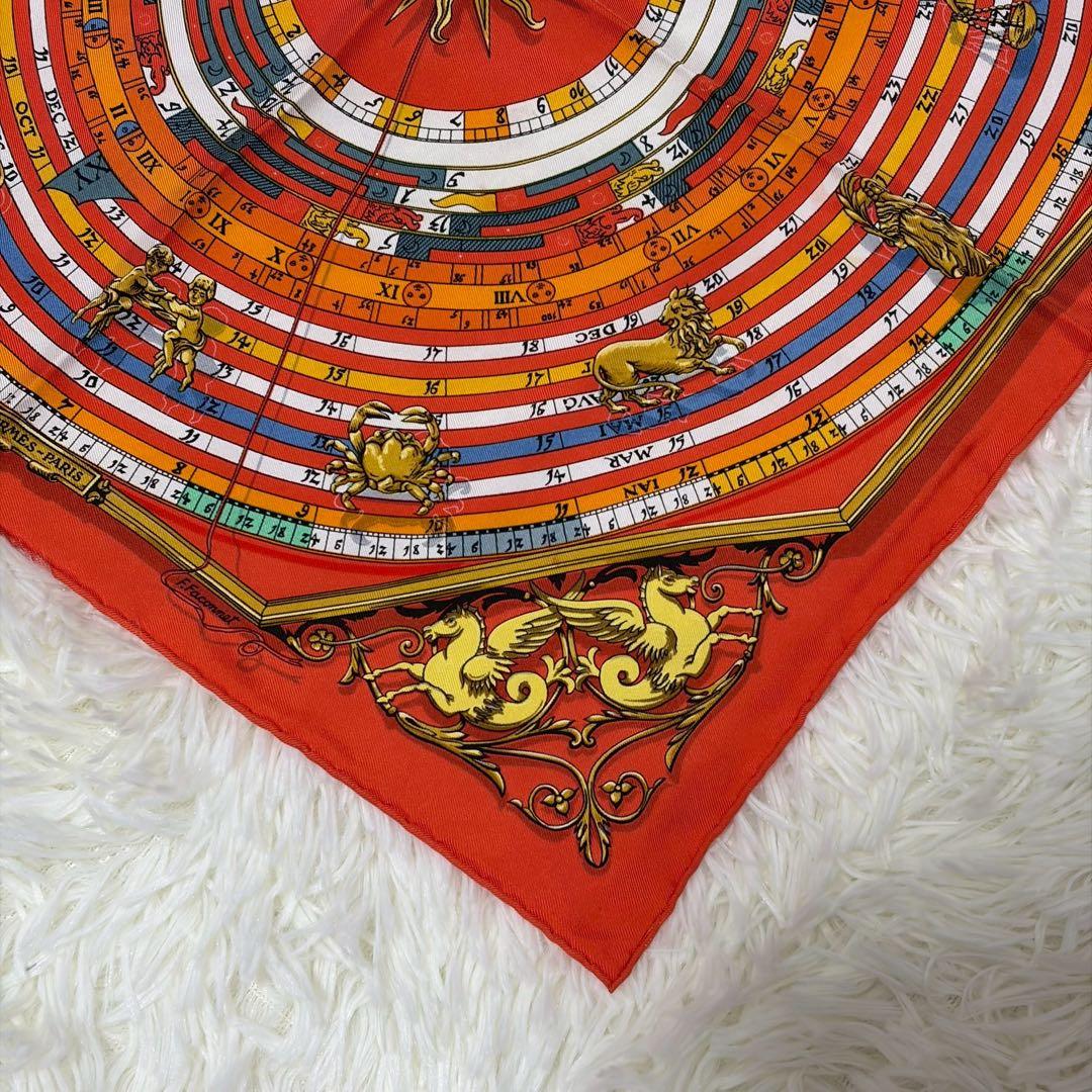 美品 エルメス DIES ET HORE 占星術 プチカレ45 シルク スカーフ