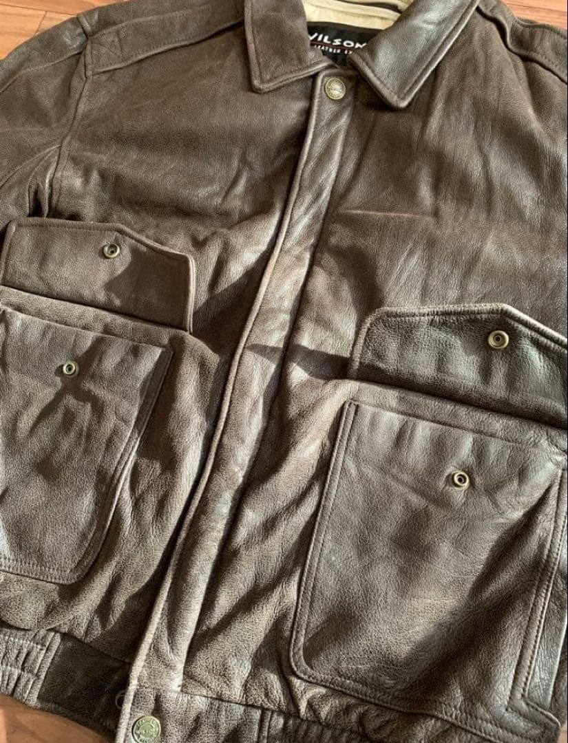 90s WILSONS ウィルソンズ　A-2レザージャケット　フライトジャケット