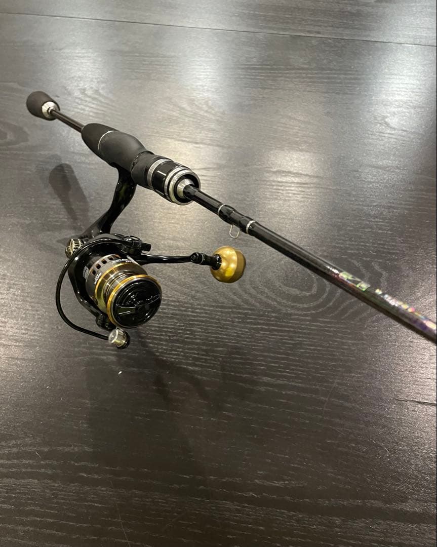 釣りセット・アジング2ピースロッド(180㌢)&スピニングリール・ライン糸巻き付