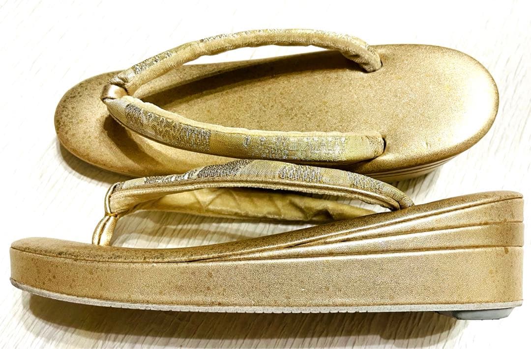 日本製　紗織　ゴールド　帯地 フォーマル用　草履バッグ　セット♡