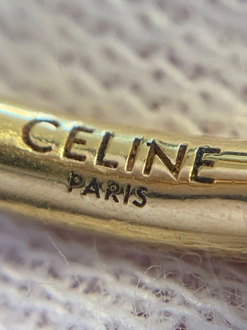 CELINE ゴールド ノットデザイン フープピアス　片方