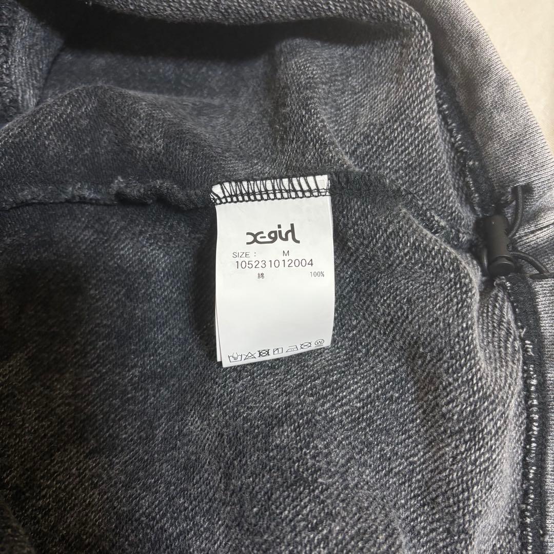 【美品】X-girl ACID WASH SWEAT HOODIE M