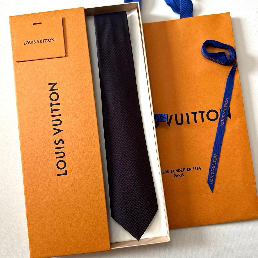 ルイ ヴィトン ネクタイ・マイクロダミエ 新品 未使用