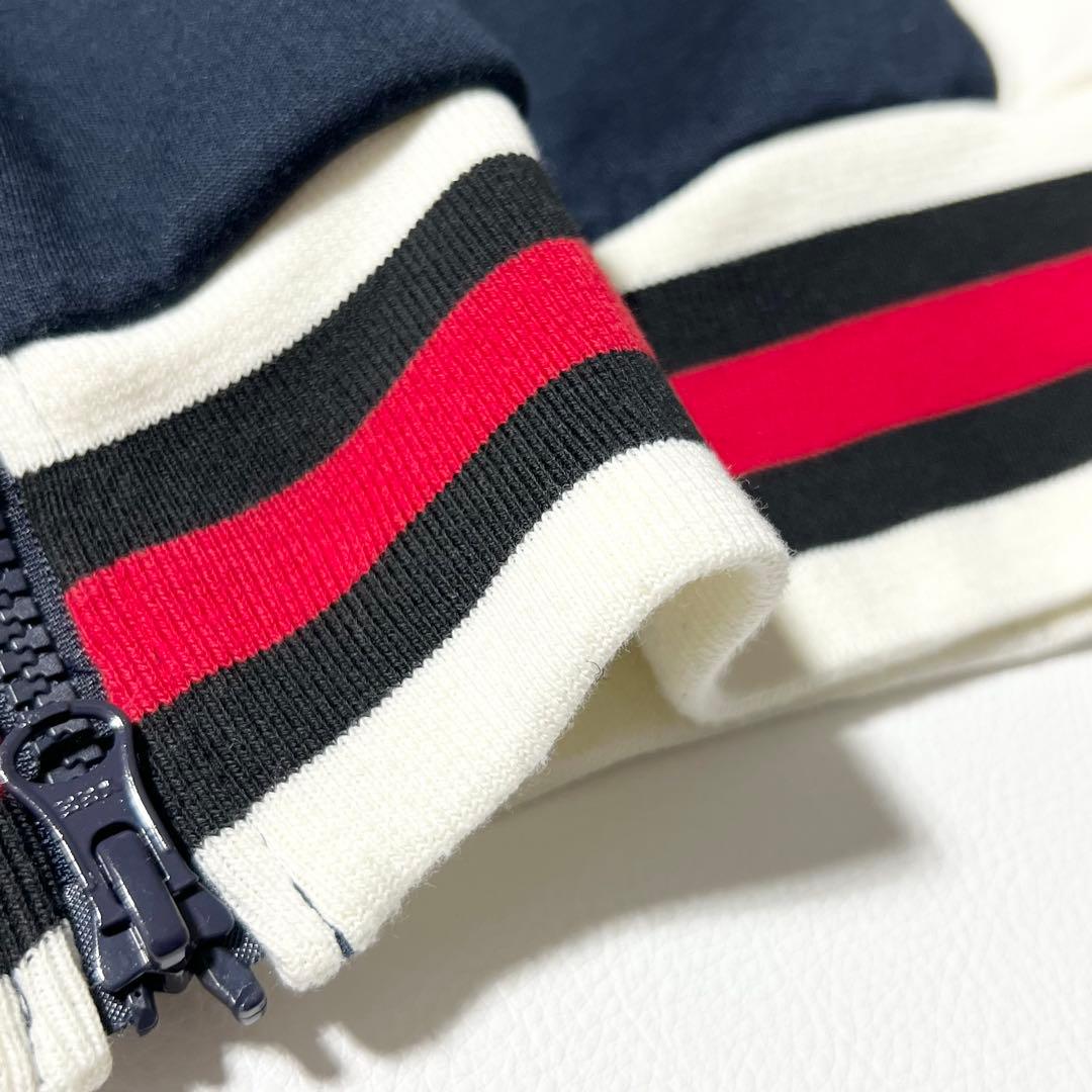 3483【美品】ラフアンドスウェル ジップアップジャケット ジャージ　紺 白 M