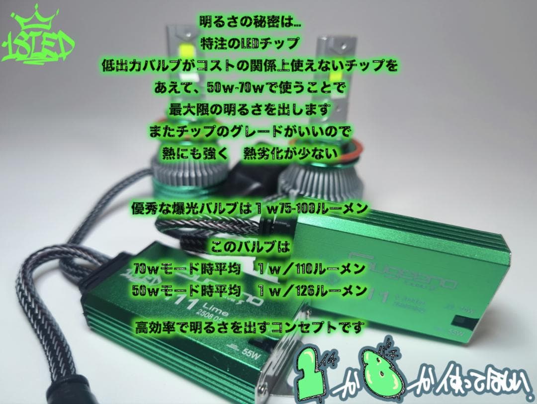 18LED　シリーズS　ハロゲン色宇宙一明るいバルブ　H11H8H16HB4H4