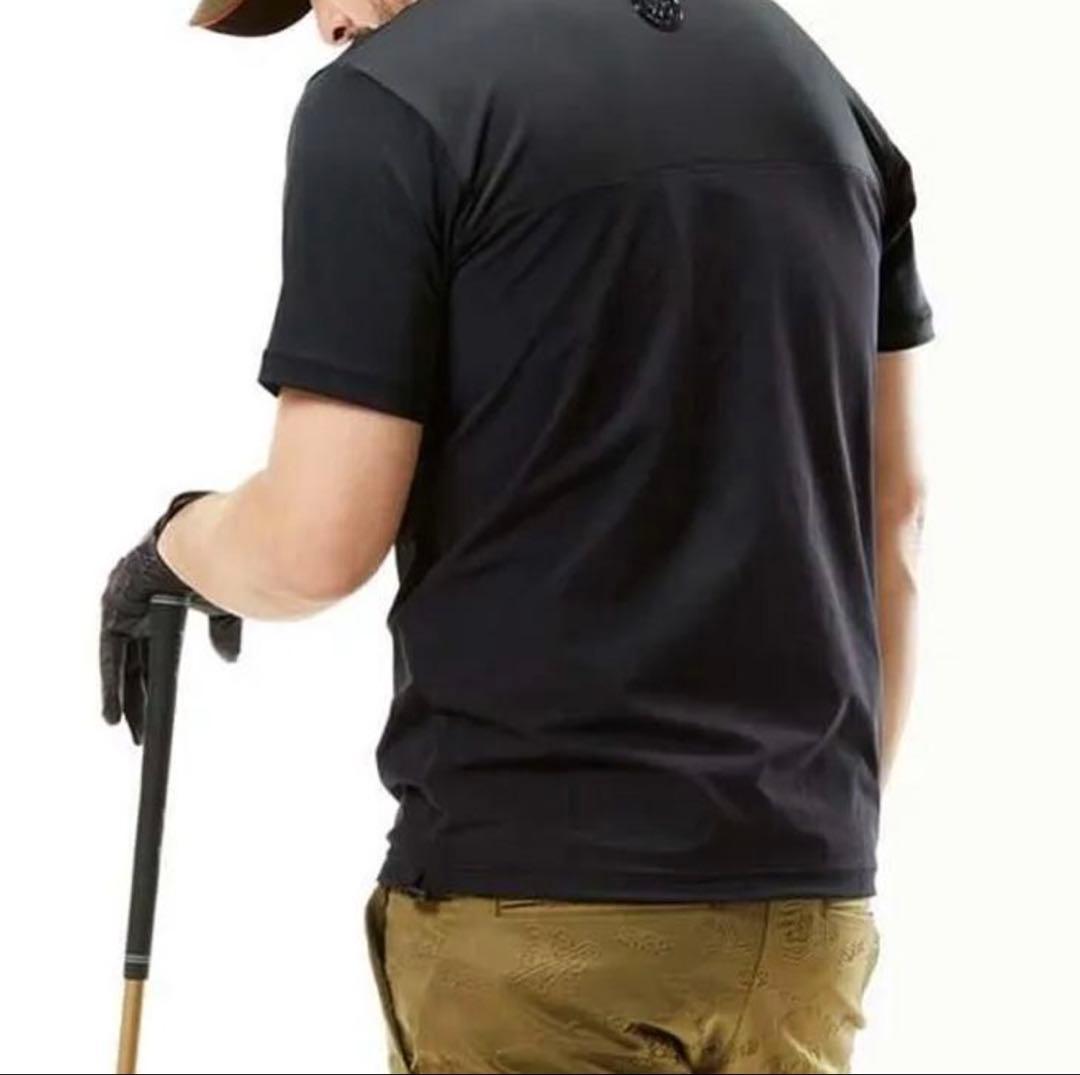 sy32 半モックネック　バイカラー　サイズL メンズ　おしゃれなデザイン　春夏