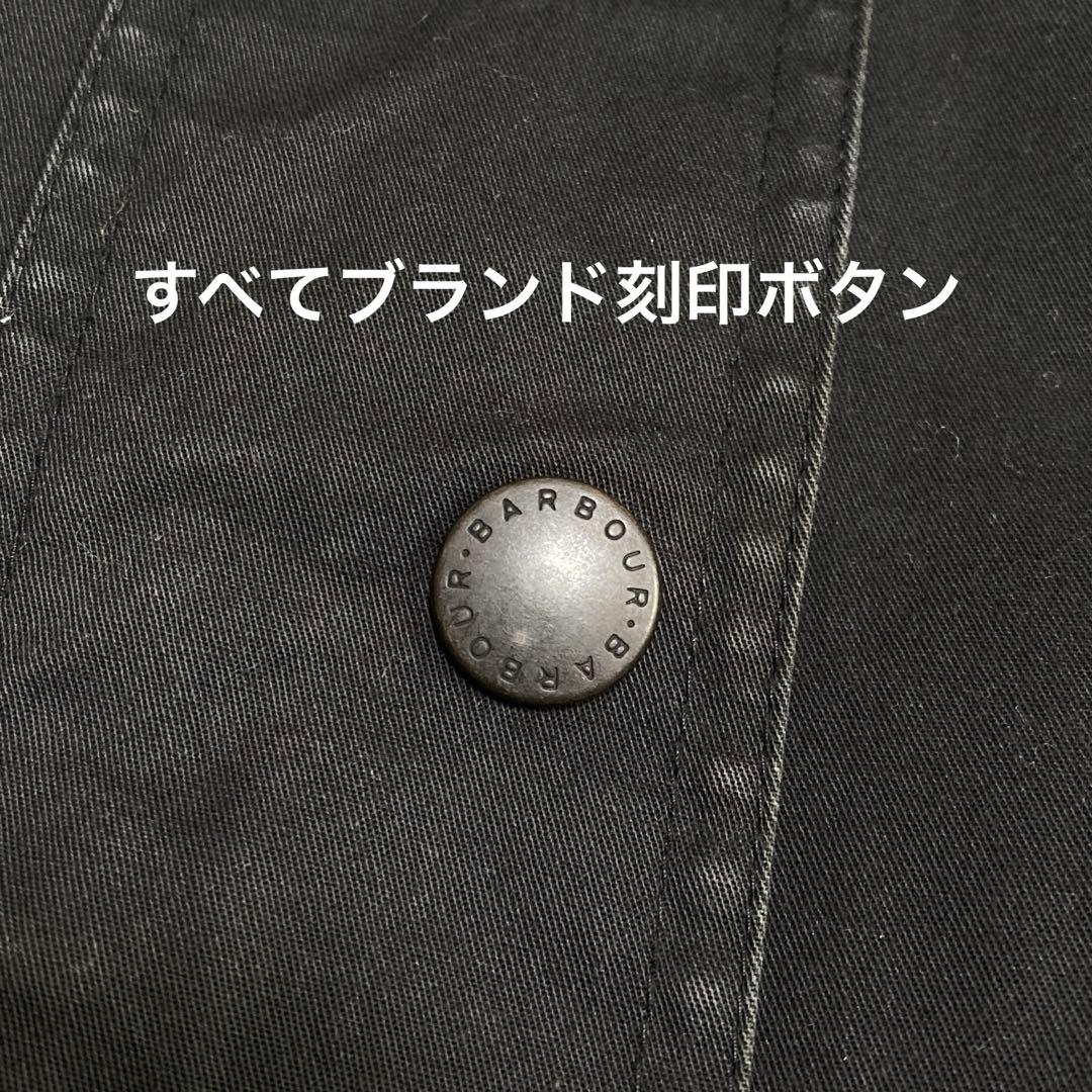 F0-089 Barbour フィールドジャケット 黒 UK14 襟コーズ