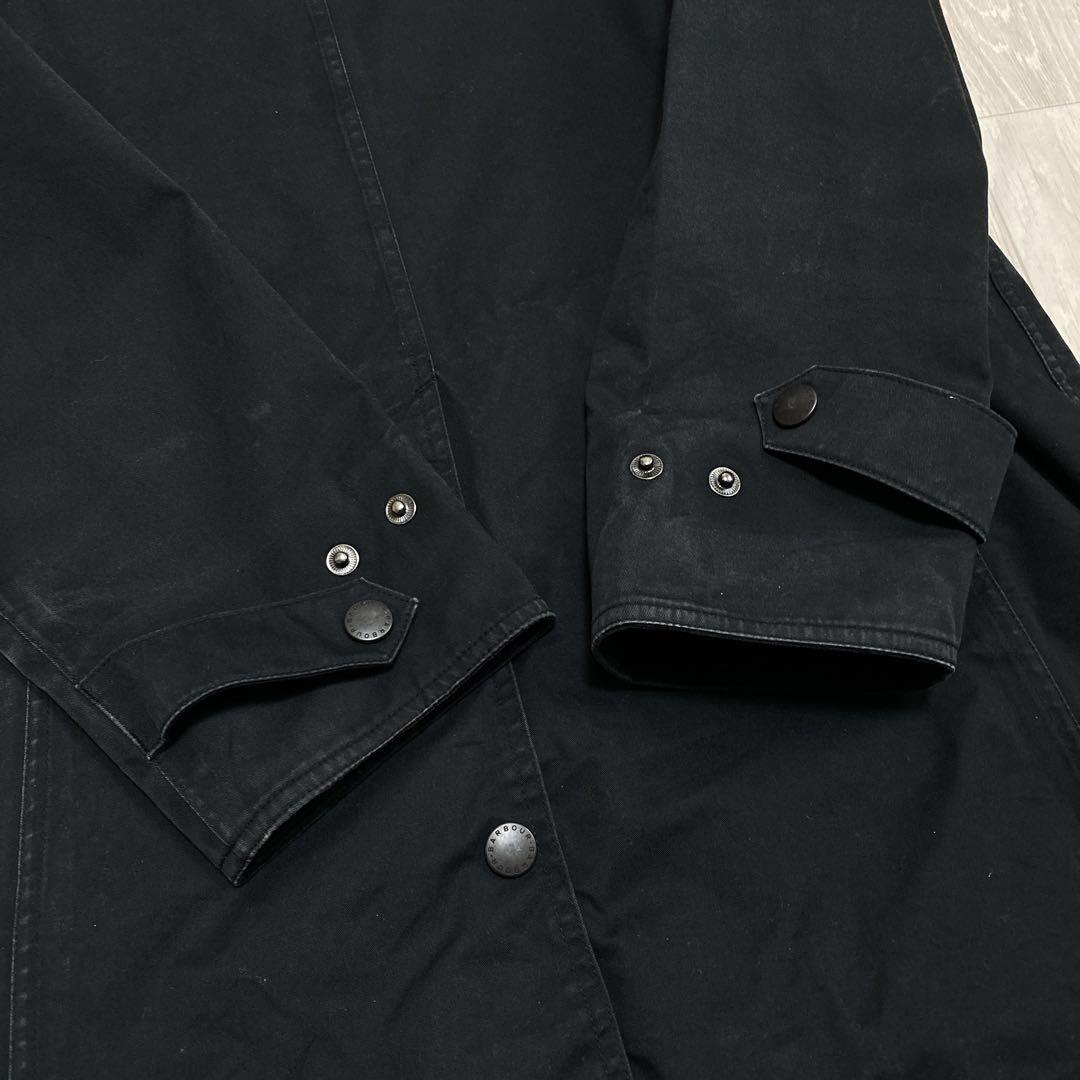 F0-089 Barbour フィールドジャケット 黒 UK14 襟コーズ
