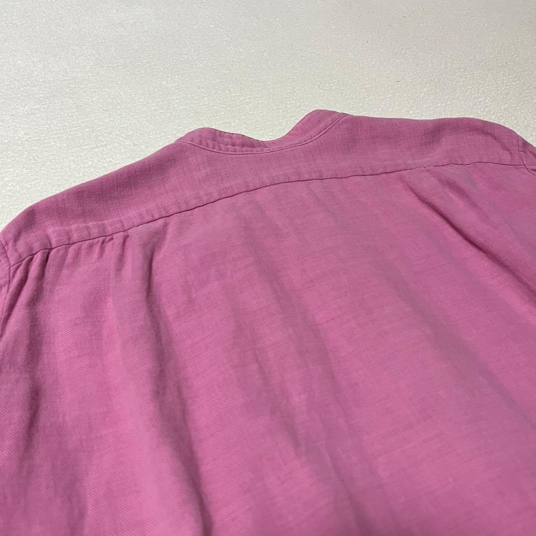 45R カラービエラ 馬比古 ピンタック シャツ ピンク 45rpm