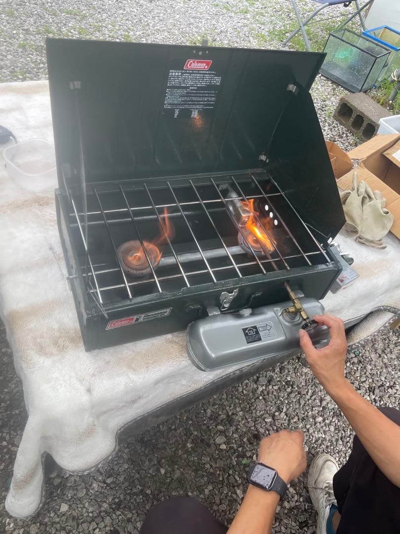 美品 Coleman コールマン ツーバーナー　414-700J