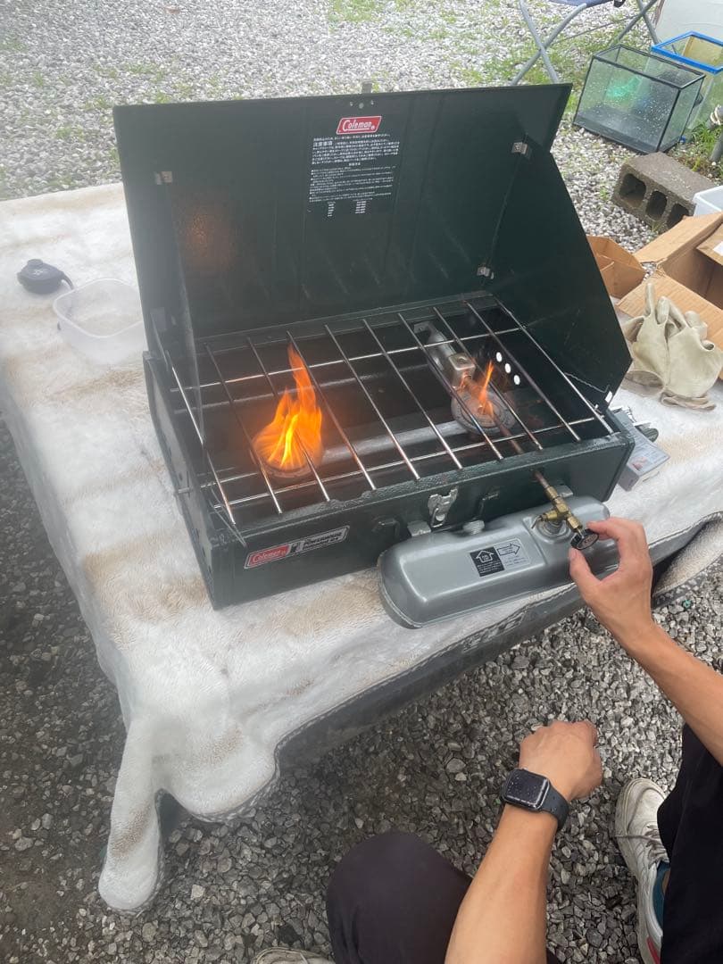 美品 Coleman コールマン ツーバーナー　414-700J