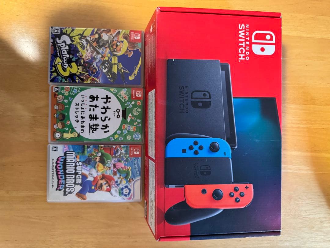 Nintendo Switch 本体 青/赤 ゲームソフト3本付き