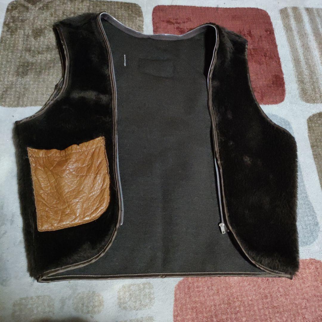 Schott レザージャケット用ボアインナーライナー革ポケ付３４　ダメでも対応有