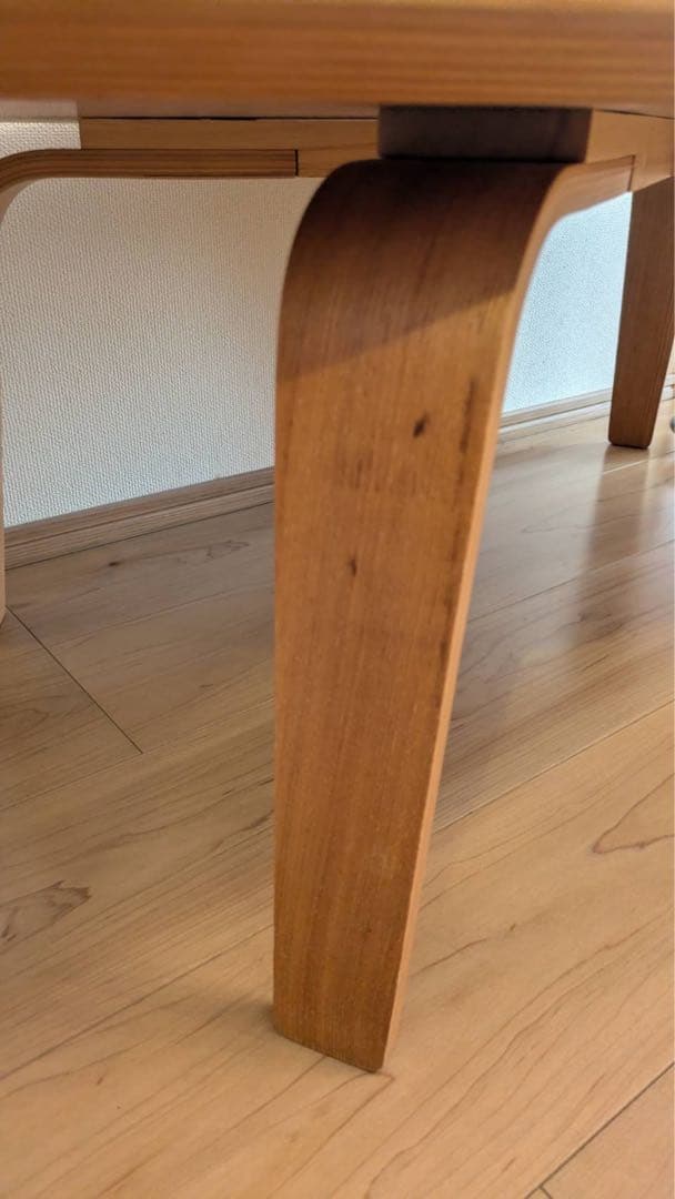 無印良品 タモ材 オーバル リビングテーブル センターテーブル 北欧スタイル