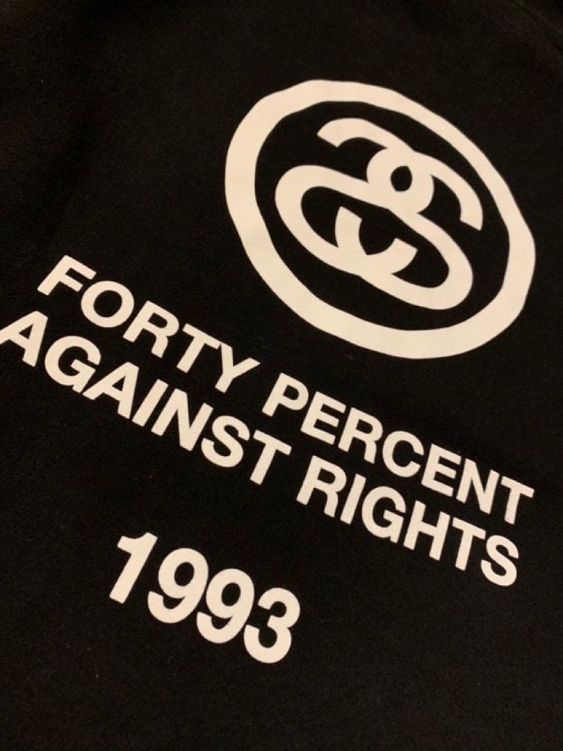 Stussy x FPAR ブラック フーディ QRコード