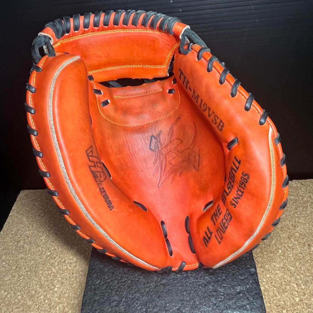 ハタケヤマ軟式野球捕手用ミット/THーM19VSB右投げ/一般.大人