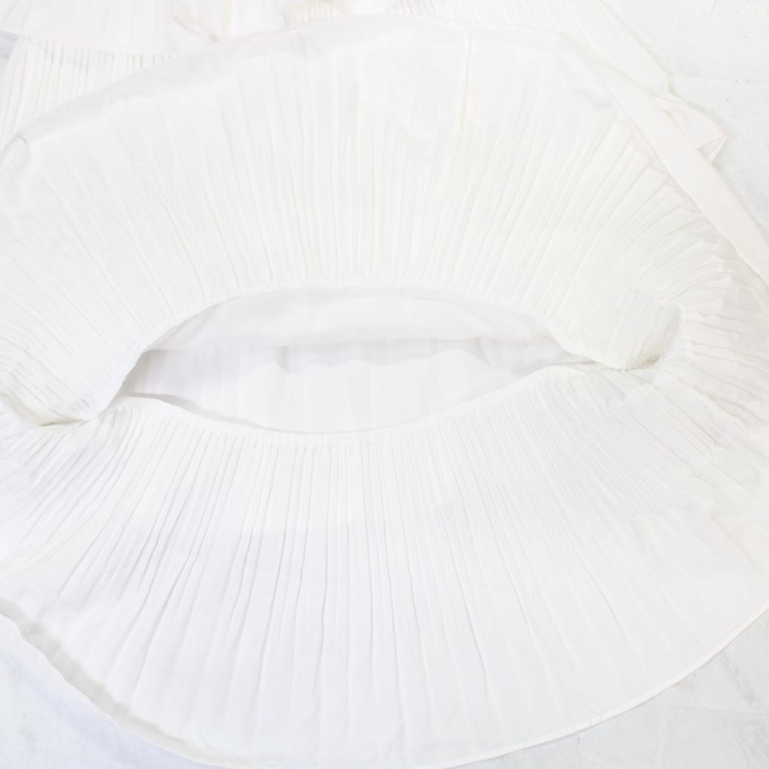【フラメンコ衣装】ホワイト ファルダ スカート 段々 ボランテ フリル 柔らかい