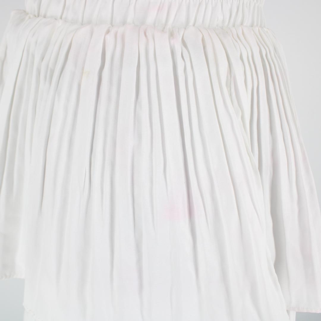 【フラメンコ衣装】ホワイト ファルダ スカート 段々 ボランテ フリル 柔らかい