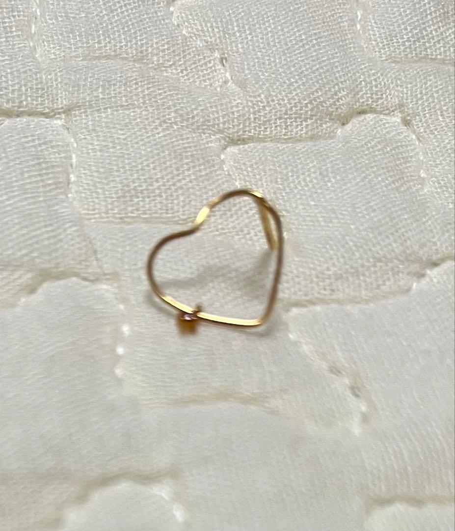 e.m. little emblem 一筆書きハートピアス