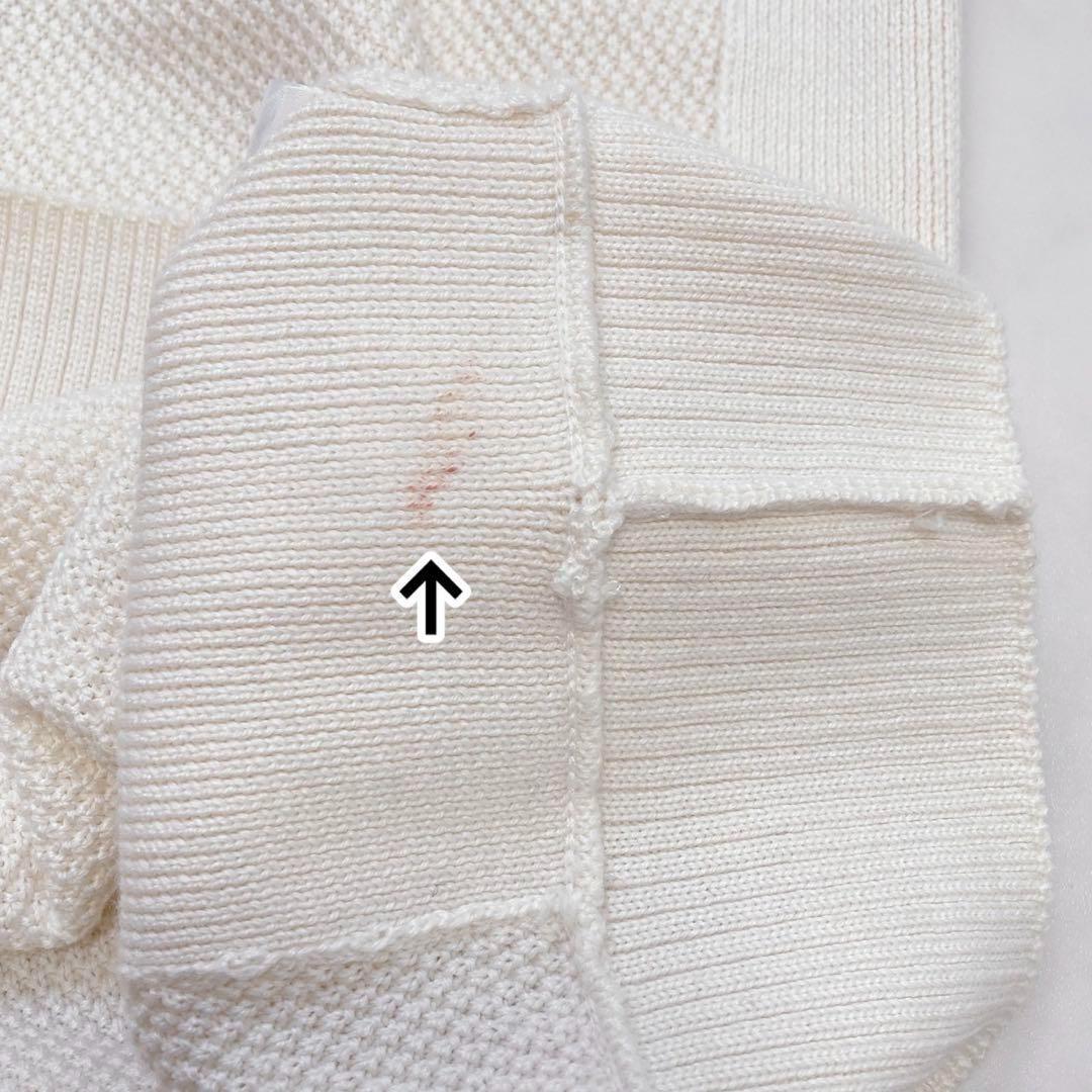 LACOSTE ニットベスト 刺繍 ラコステ ゴルフ オフホワイト