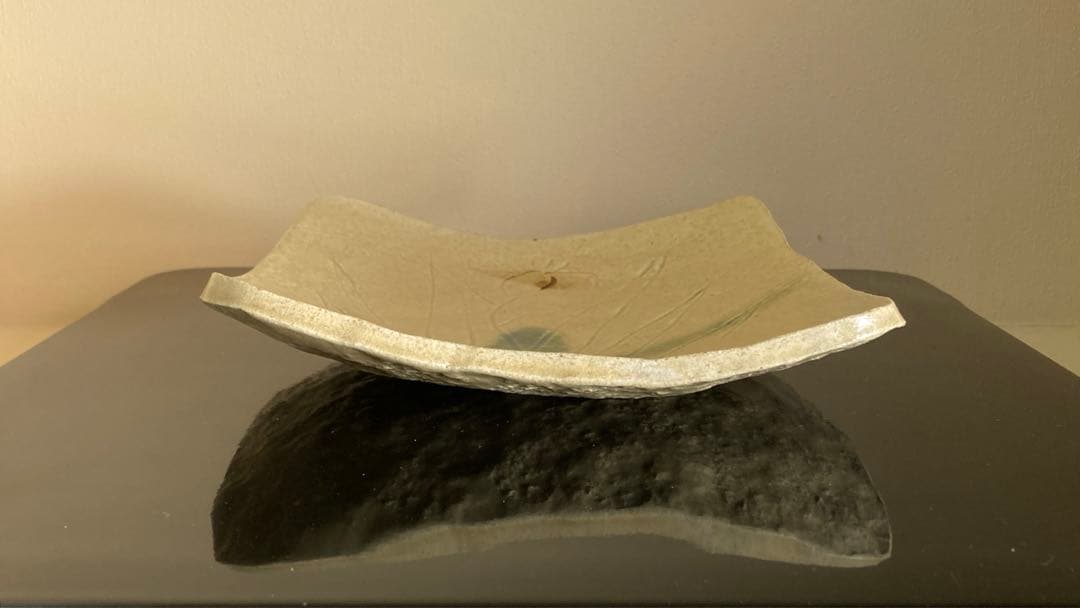 魯山人写 美食道楽シリーズ 和食器揃 祥山造 黄瀬戸あやめ文四方皿 5枚揃