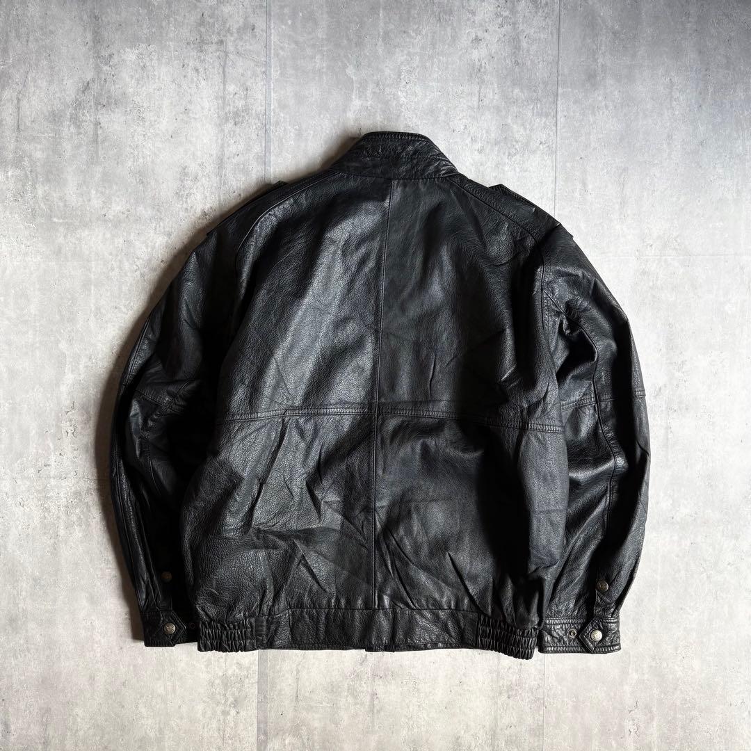 【90s vintage】フライトジャケット　ボンバージャケット　短丈　本革