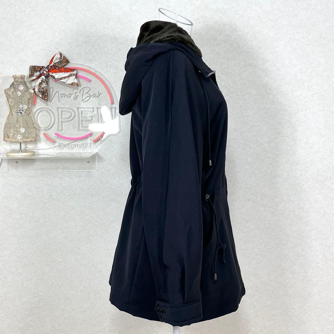 MaxMara Weekend フード付き 起毛 ショートコート 40 ネイビー