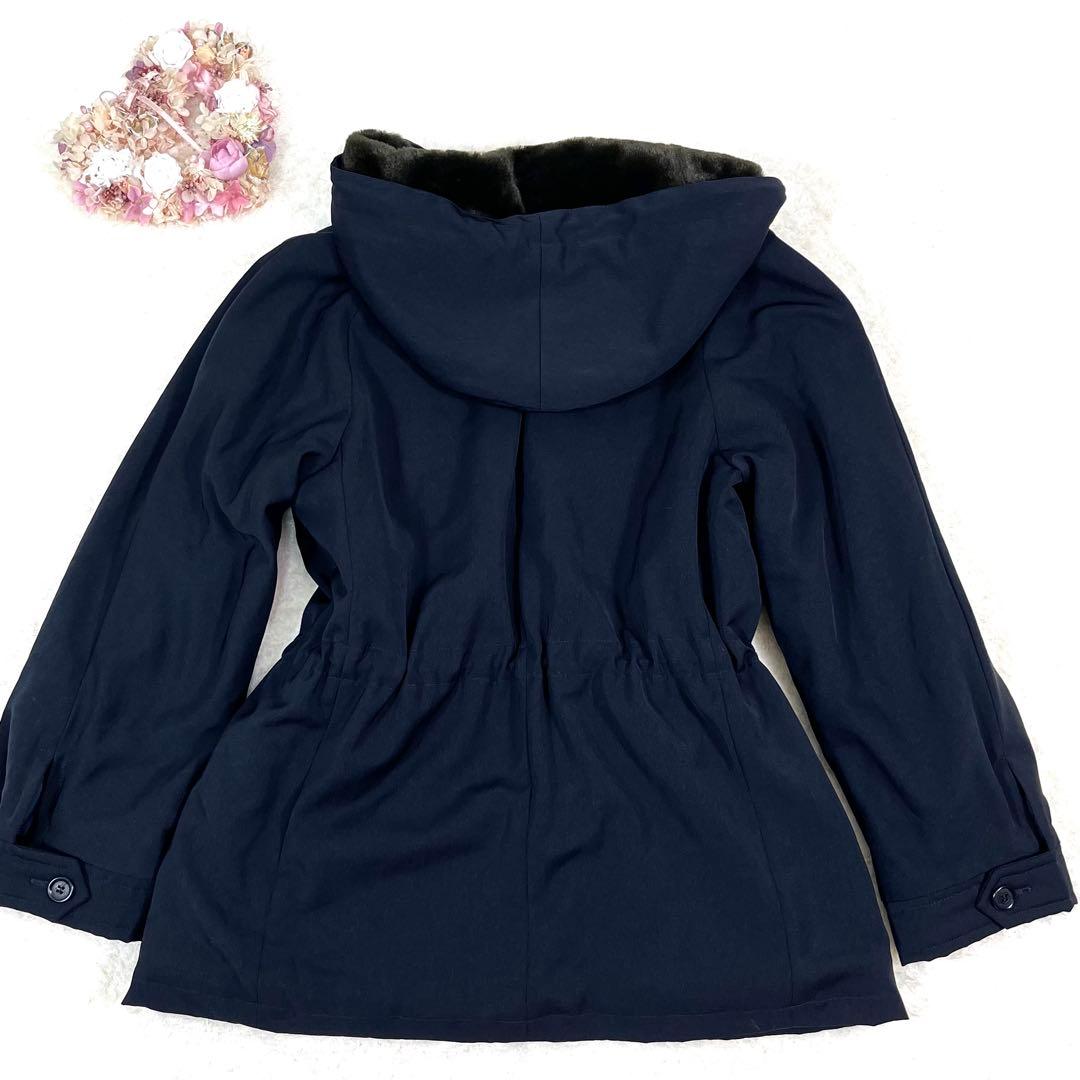 MaxMara Weekend フード付き 起毛 ショートコート 40 ネイビー