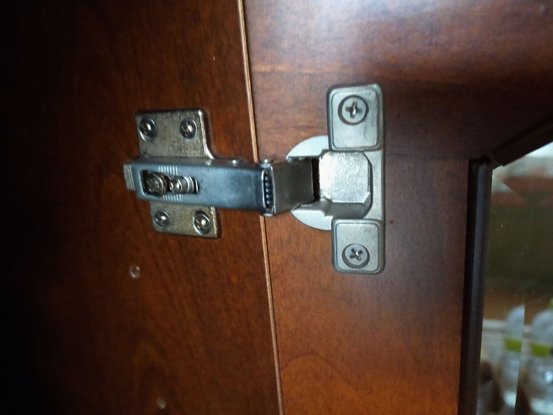 木製ガラスケース 3扉 2引き出し付き