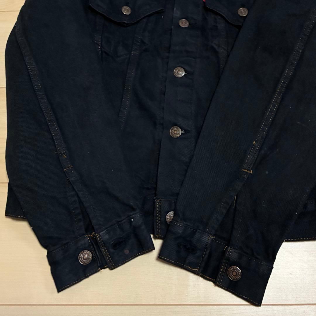 アメリカ製 リーバイス ブラック デニムジャケット 70505 オーバーダイ
