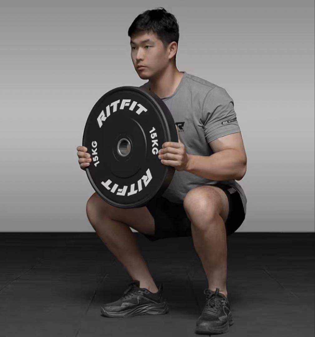 【新品未使用】RITFIT オリンピックプレート 15kg 分割出品 1/2
