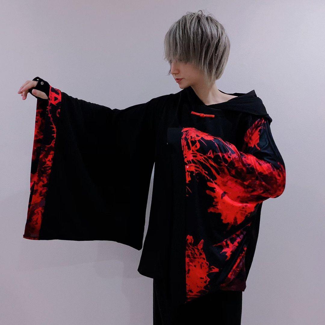 NieR STRETCH PULLOVER着物風袖【彼岸花】