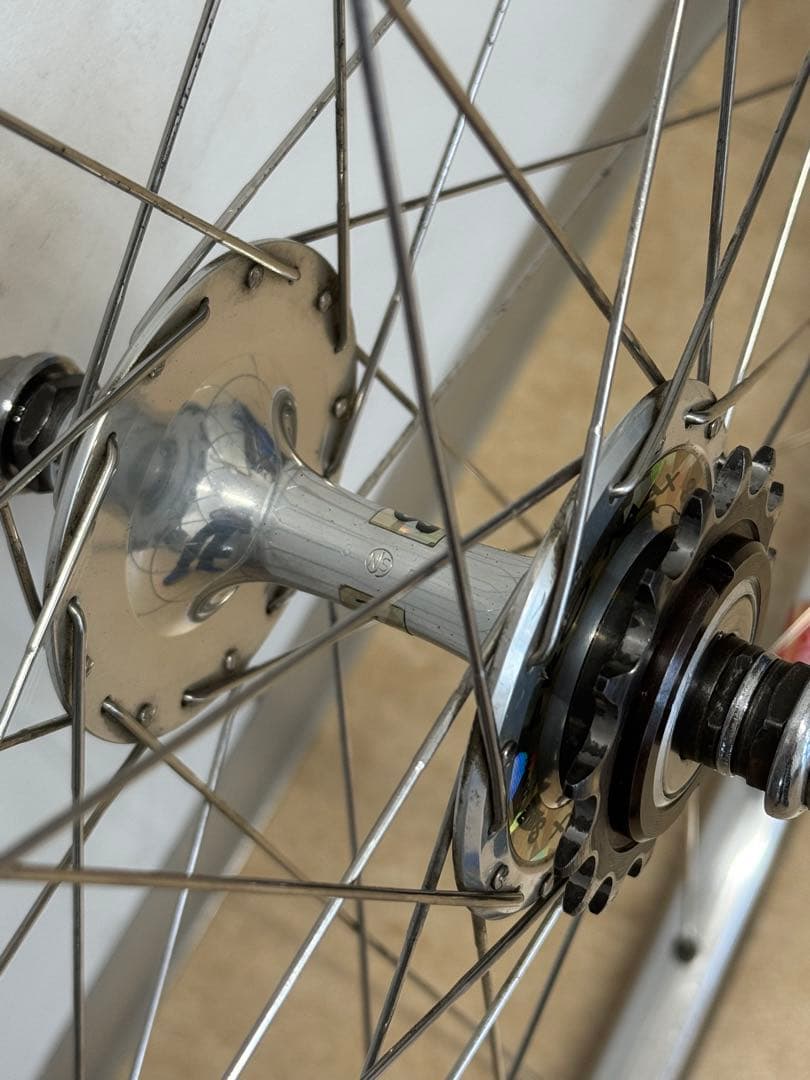 競輪 完組ホイール前後セット スズエ PROMAXハブ・アラヤGOLDリム