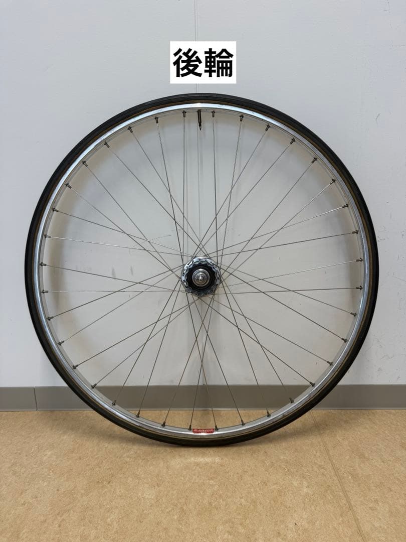 競輪 完組ホイール前後セット スズエ PROMAXハブ・アラヤGOLDリム