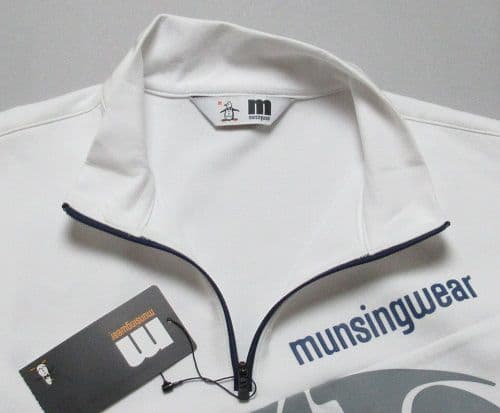 新品 マンシングウェアゴルフ ハーフジップ長袖シャツ/メンズ/LL/ホワイト