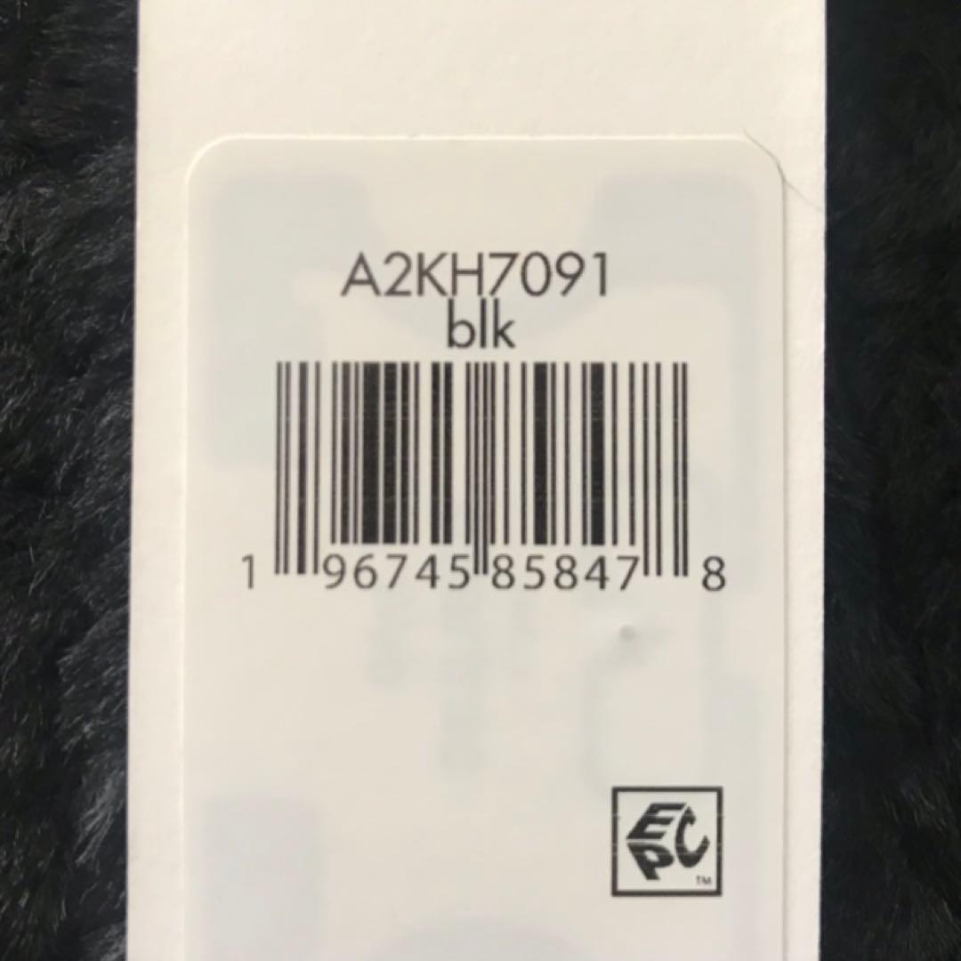 レア【新品】カルバンクライン ニット帽 黒 USA レディース ポンポン ファー